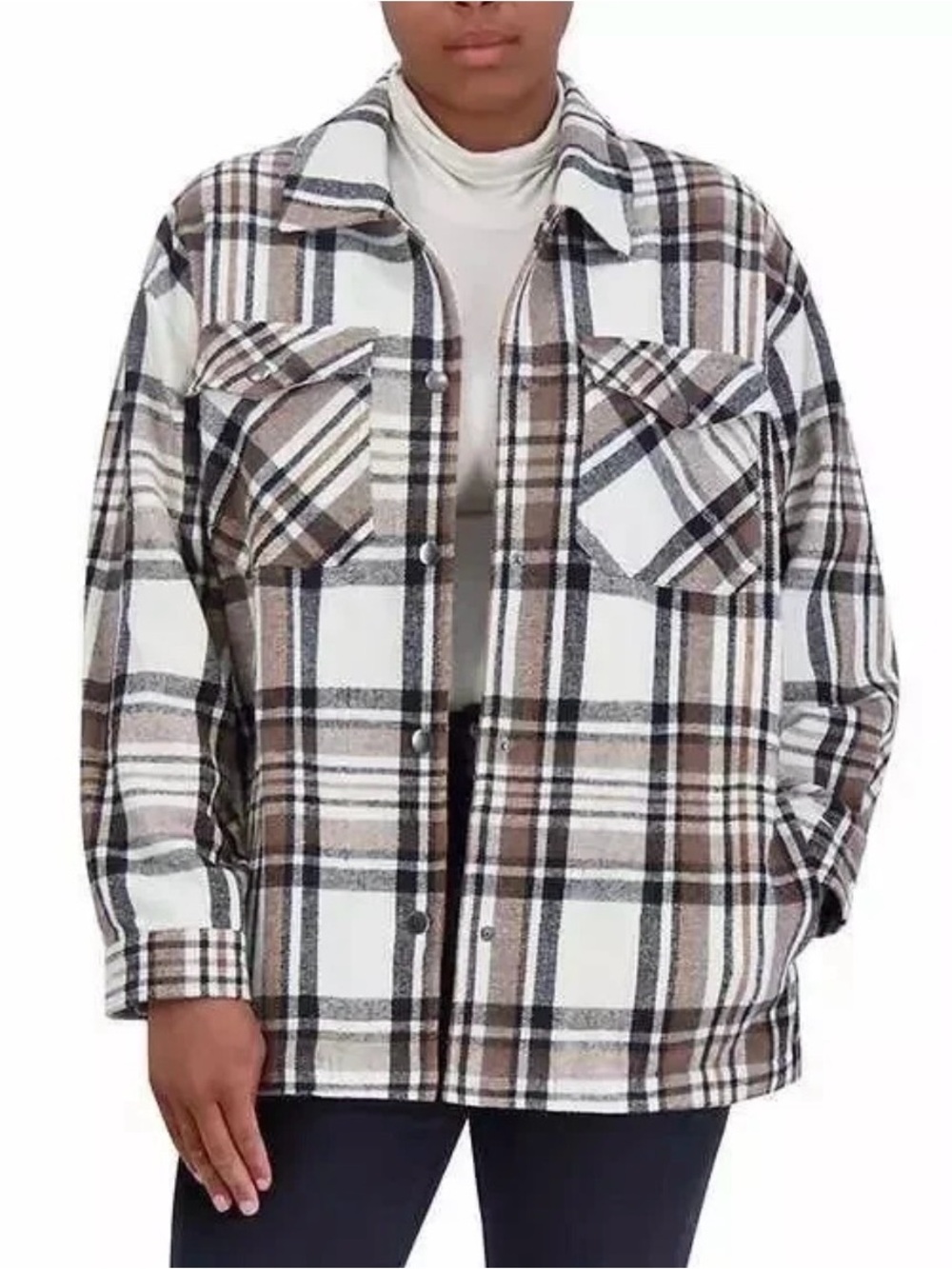 HFX Women's Shirt Jacket Brown Size XS